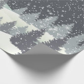 Papier Cadeau Pins d'hiver (Coin)