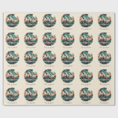 Papier Cadeau Pins nordiques & Pics, coutume (Plat)