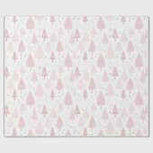 Papier Cadeau Pins roses (Plat)