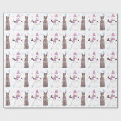 Papier Cadeau Pinscher et bonhomme de neige de dobermann (Plat)