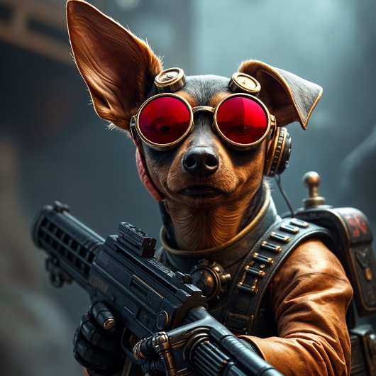 Papier Cadeau Pinscher Steampunk version Annick