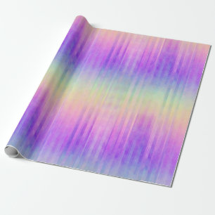 Papier Cadeau pinstripe arc-en-ciel holo :