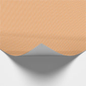 Papier Cadeau Pinstripes diagonales - orange et blanc (Coin)
