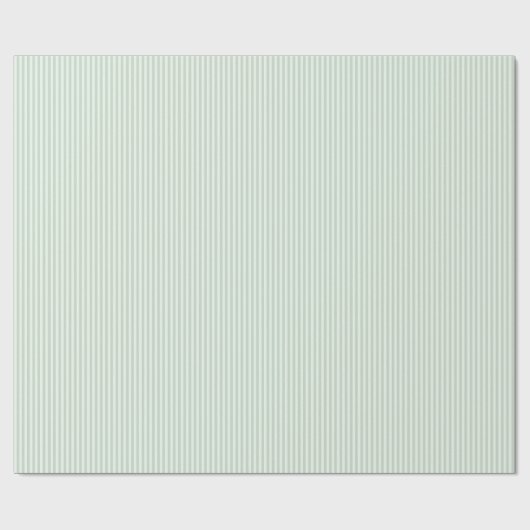 Papier Cadeau Pinstripes Pastel Vert Simple (Plat)