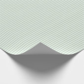 Papier Cadeau Pinstripes Pastel Vert Simple (Coin)
