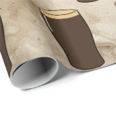Papier Cadeau Pint of Irish Stout Beer Drinker (Coin rond)