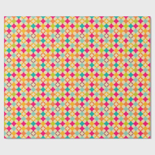 Papier Cadeau Pintage médiéval rosette (Plat)