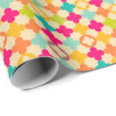 Papier Cadeau Pintage médiéval rosette (Coin rond)