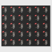 Papier Cadeau Pirat Funny Pirate Rat Pun Dark BG (Plat)