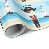 Papier Cadeau Pirate Boy (Coin rond)