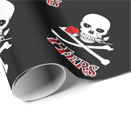 Papier Cadeau Pirate Hers (Coin rond)
