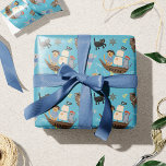 Papier Cadeau Pirate Motif de chat pour garçon et fille Annivers<br><div class="desc">Ajoutez une touche kitty amusante au cadeau d'anniversaire de votre petit garçon ou fille avec ce motif de chat pirate sur le bleu. Motif a plusieurs pirates de chat, certains sur des bateaux, certains avec des épées, et d'autres juste traîné comme des chats. Ajoute un joli cadeau d'anniversaire, de Noël...</div>