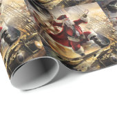 Papier Cadeau Pirate Père Noël (Coin rond)