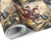 Papier Cadeau Pirate Père Noël (Coin rond)