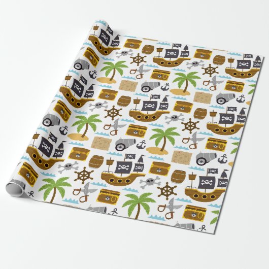 Papier Cadeau Pirate pour enfants (Déroulé)