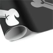 Papier Cadeau Pirate Ship Skuls Wrapper Papier (Coin rond)