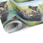 Papier Cadeau Pirate Wrapping Paper (Coin rond)