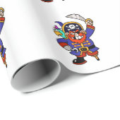 Papier Cadeau Pirater Avec La Jambe Et L'Épée De Peg (Coin rond)