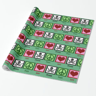 Papier Cadeau Pirates d'amour de paix