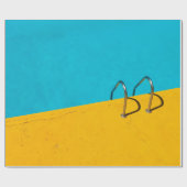 Papier Cadeau Piscine avec échelle en acier inoxydable (Plat)