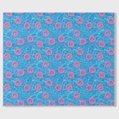 Papier Cadeau Piscine d'été Piscine rose Flottes (Plat)