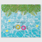 Papier Cadeau Piscine tropicale Piscine de fête Anniversaire (Plat)