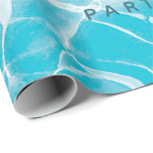 Papier Cadeau Piscine tropicale Piscine de fête Anniversaire (Coin rond)