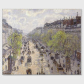 Papier Cadeau Pissarro - Boulevard Montmartre, Printemps (Plat)
