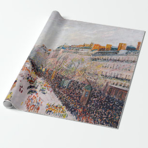 Papier Cadeau Pissarro - Montmartre, Mardi Gras sur le boulevard