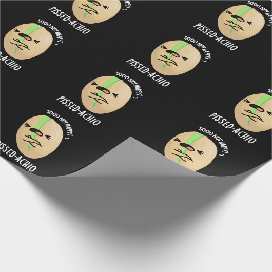 Papier Cadeau Pissed-achio Funny Pistachio Pun Dark BG (Coin)