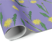 Papier Cadeau Pissenlits, Fleurs (Coin rond)