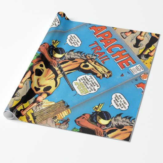 Papier Cadeau Piste Apache #1 (Déroulé)