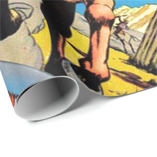 Papier Cadeau Piste Apache #1 (Coin rond)