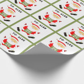 Papier Cadeau Piste d'athlétisme de Noël (Coin)
