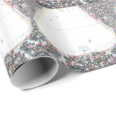 PAPIER CADEAU PISTE D'HOCKEY (Coin rond)