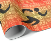 Papier Cadeau Piste Grande aventure Typographie (Coin rond)