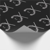 Papier Cadeau Pistolets croisés Monogramme Noir (Coin)