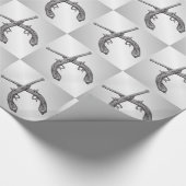 Papier Cadeau Pistolets de duel argent (Coin)