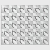 Papier Cadeau Pistolets de duel argent (Plat)