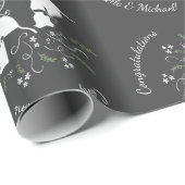 Papier Cadeau Pit Bull Chien Baby shower Genre Neutre Pitbull (Coin rond)