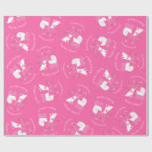 Papier Cadeau Pit Bull Chien Baby shower rose fille Pitbull (Plat)