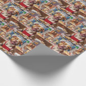 Papier Cadeau Pit Bull - Fête de Noël (Coin)