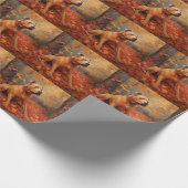 Papier Cadeau Pitbull à l'automne Feuilles automne Inspiration (Coin)