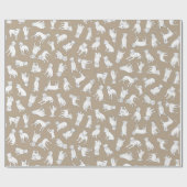 Papier Cadeau Pitbull Confetti tan taupe rouleau de (Plat)