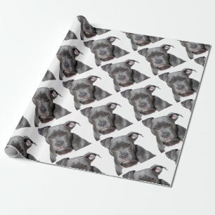 Papier Cadeau Pitbull noir Editable