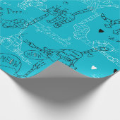 Papier Cadeau Pitreries de Kitty Kat (Coin)