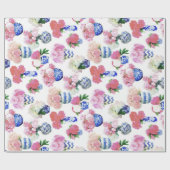 Papier Cadeau Pivoines de pot de gingembre (Plat)