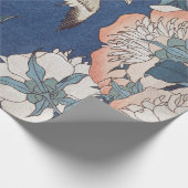 Papier Cadeau Pivoines et canari de Katsushika Hokusai (Coin)