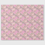 Papier Cadeau Pivoines roses (Plat)