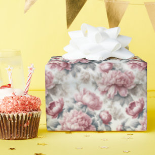 Papier Cadeau Pivoines roses de campagne française